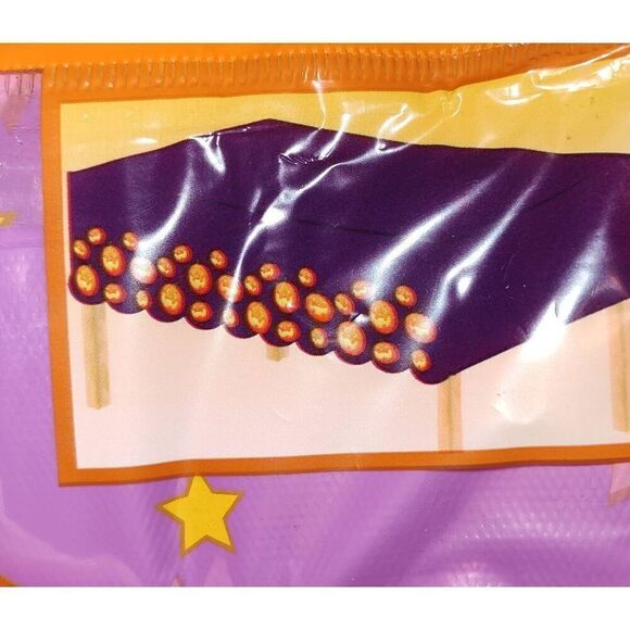 Lot of 2 Halloween Plastic Scalloped Table Cover 54”x 108” Purple w/Jack O'Lante - Picture 3 of 5